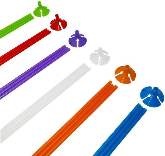 Set 10 Bețe Pentru Baloane Rozete Suporturi Din Plastic Ușor De Instalată Reutilizabilă Decorațiune Aniversare Nuntă Zi De Naștere 40 Cm Multicolor