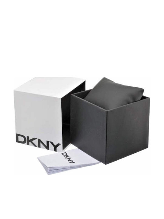 DKNY Logo Damenuhr mit Batterie und Metall-Armband