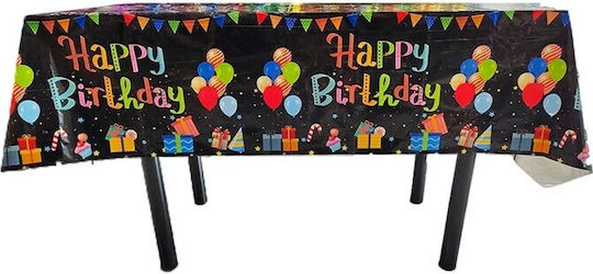 Husă De Masă Alista Home Folie Happy Birthday Balon Imprimat 137 X 183 Cm Neagră
