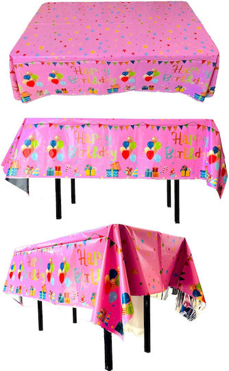 Husă De Masă Alista Home Foil Happy Birthday Balloon Print 137 X 183 Cm Roz