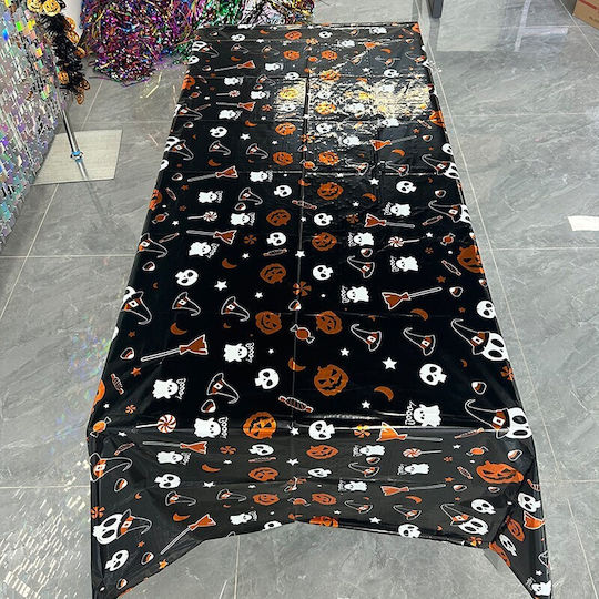 Husă De Masă Alista Home Cu Folie Tematică Halloween Print Boo 137 X 274 Cm Neagră