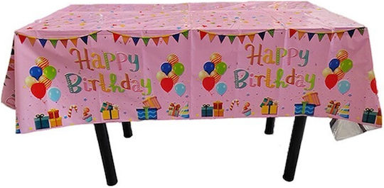 Husă De Masă Alista Home Foil Happy Birthday Balloon Print 137 X 183 Cm Roz