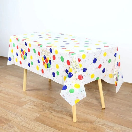 Husă De Masă Alista Home Din Peva Cu Imprimeu Balon La Mulți Ani 137 X 274 Cm Rezistentă La Apă Și Pete Curățare Rapidă Multicoloră