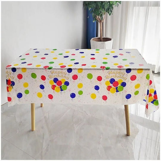 Husă De Masă Alista Home Din Peva Cu Imprimeu Balon La Mulți Ani 137 X 274 Cm Rezistentă La Apă Și Pete Curățare Rapidă Multicoloră