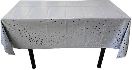 Husă De Masă Alista Home Folie Stele Aurii Imprimeu Impermeabil 137 X 274 Cm Albă