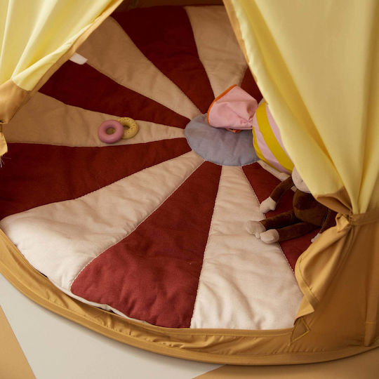 Kids Concept Παιδικό Χαλί Κόκκινο 112x112cm Πάχους 20mm