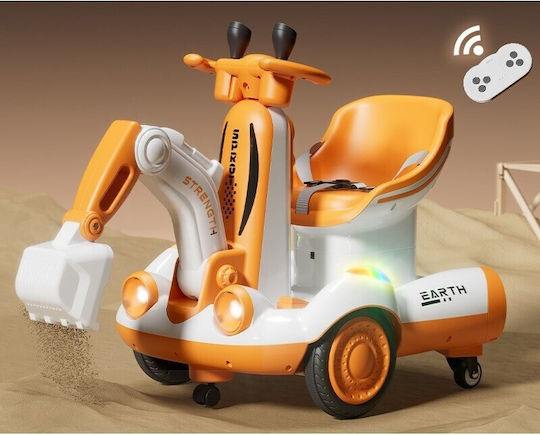 Excavator Electric Pentru Copii 6 Volți Galben Pentru 2+ Ani
