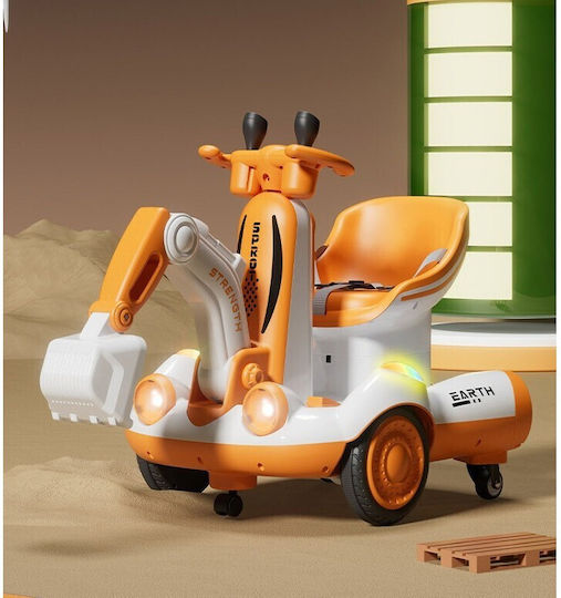 Excavator Electric Pentru Copii 6 Volți Galben Pentru 2+ Ani