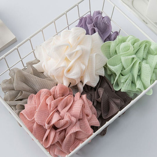 Bath Towel Alista Home 2in1 Mesh Sponge 17 X 17 Cm Beige