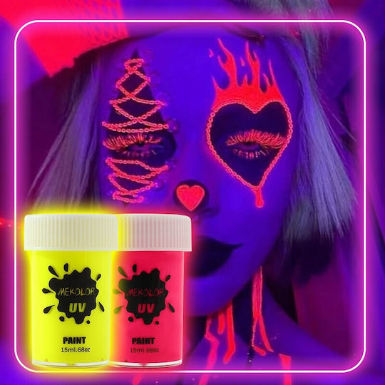 Vopsea Pentru Față și Corp Alista Home Pigment Fosforescent UV 15 Ml Roz