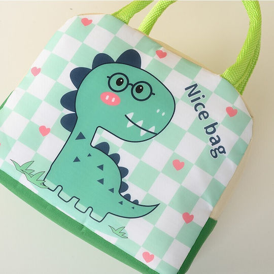 Alista Home Genți De Prânz Izotermice Școlare De Mână 2 Litri Verzi Cu Dinozauri 19x13x23cm