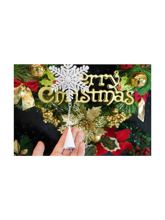 Ornament De Crăciun Pentru Brad Fulgi De Zăpadă Alb Din Metal 20 Cm Alista Home