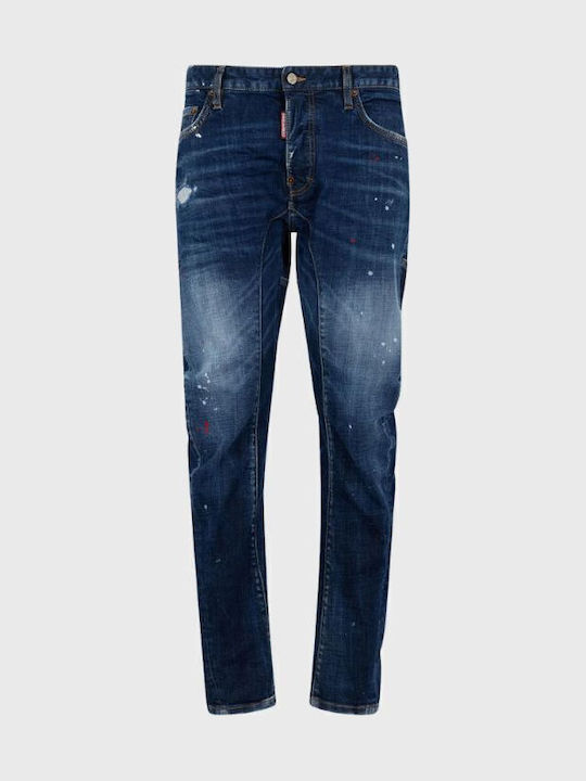 Ανδρικό Παντελόνι Τζιν με Slim Εφαρμογή Blue