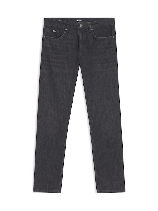 Men's Elastic Jeans Pants with Slim Fit Black