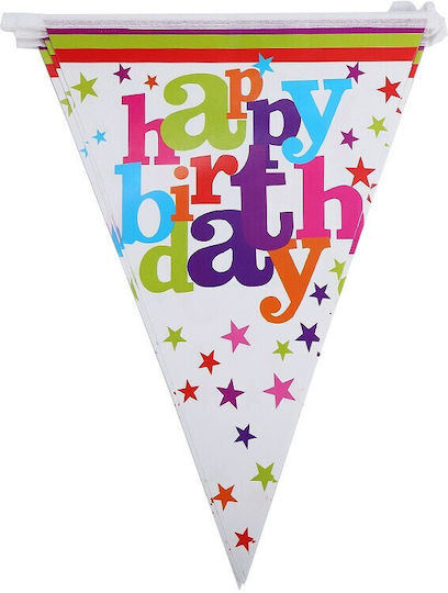 Set 10 Banner-style Flags Alista Home Happy Birthday Collection 270 Cm Length Made Crepe Paper Multicolor