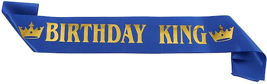 Panglică Aniversară Alista Home Design King Temă Aniversare 160x9.5 Cm Albastră
