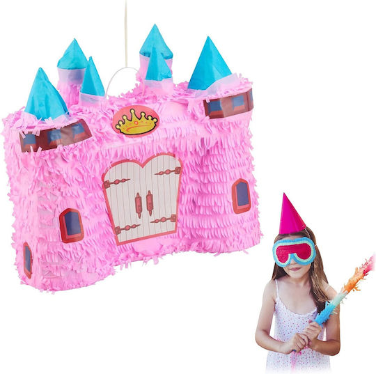 Pinata Castelul Prințesei Petrecere Alista Home Din Hârtie Creponată Carton Pinata De Petrecere 40 X 37 X 15 Cm Roz Deschis