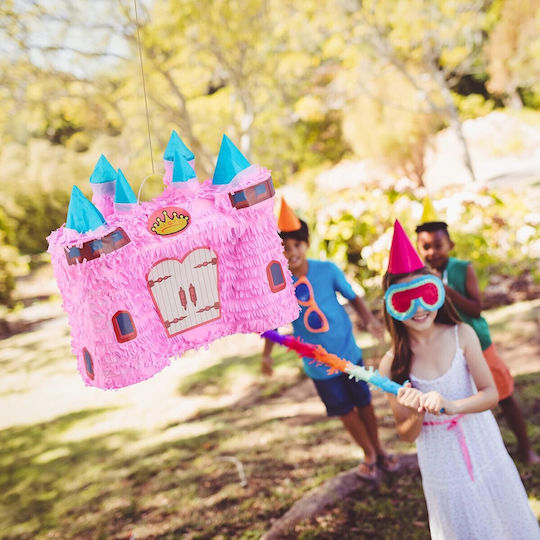Pinata Castelul Prințesei Petrecere Alista Home Din Hârtie Creponată Carton Pinata De Petrecere 40 X 37 X 15 Cm Roz Deschis