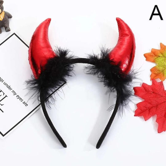 Karnevalsaccessoire Stirnband Rote für Halloween aus Kunststoff
