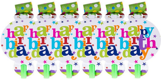 Set 6 Blowers Happy Birthday Alista Home Petrecere Tematică Zi de Naștere 13x7.8 Cm Multicolor
