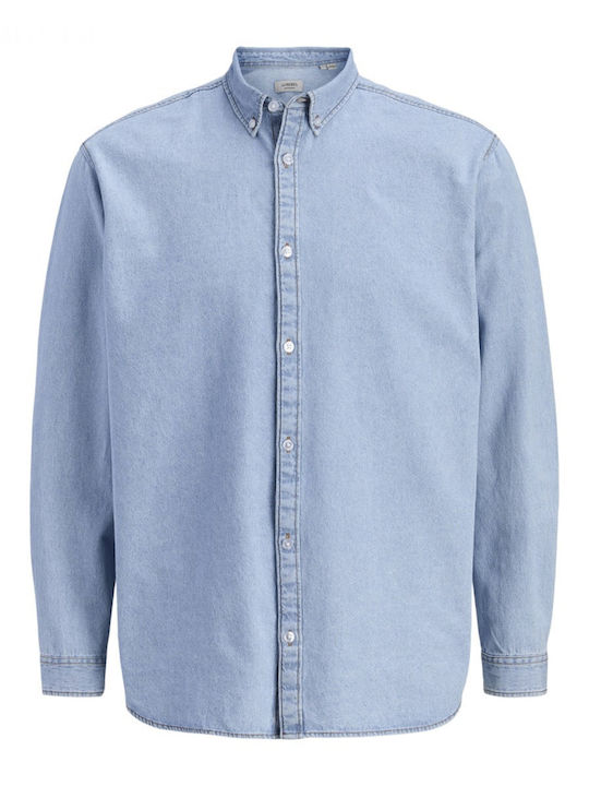 Long Sleeve Overshirt in Wide Line Blue 12279096 Light