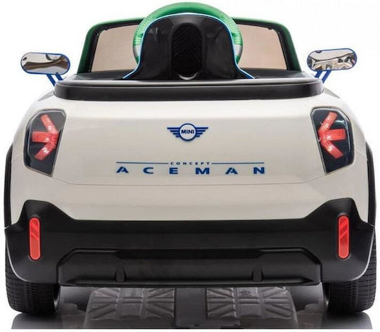 Mini Cooper Aceman Едноместен с Дистанционно Управление Лицензиран 12 Волта Бял за 2+ Години
