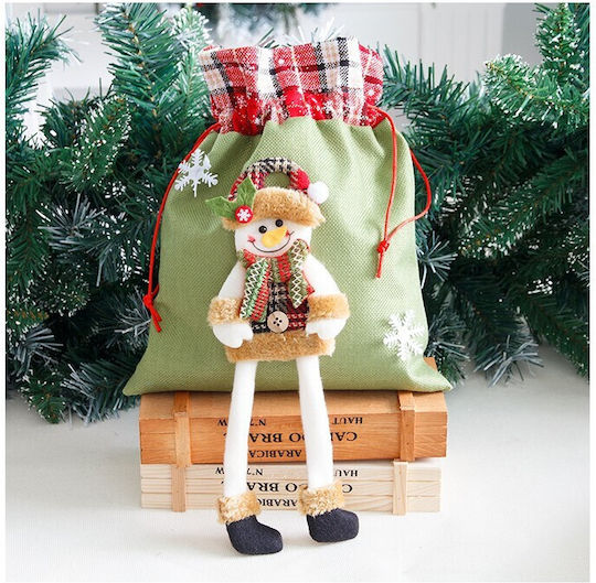 Alista Home Săculeț Din Țesătură Tematică Crăciun Pentru Cadou Verde 30x25cm