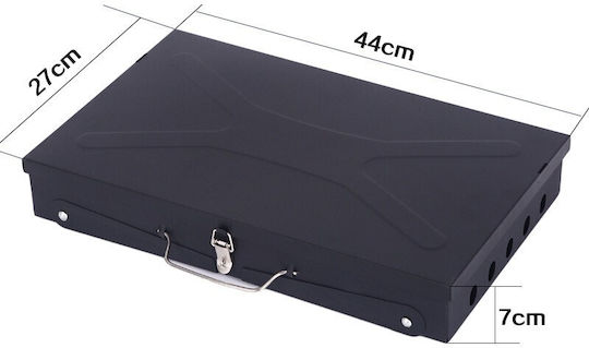 Grătar Portabil Alista Home Stil Geantă pliabil Accesorii Gătit Incluse Realizat Din Metal 46x43x26 Cm Negru