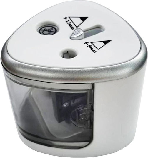 Ascuțitor Electric 2 Găuri Alista Home Gri 4 X Baterii Aa Nu Sunt Incluse 7.5 X 7.5 X 7.5 Cm Gri