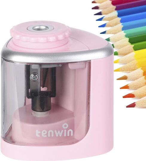 Ascuțitor Electric Semi-Automat Alista Home Plastic 2 X Baterii Aa Nu Sunt Incluse 6.5 X 6.5 X 7.5 Cm Roz
