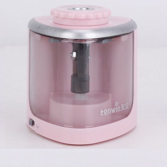 Ascuțitor Electric Semi-Automat Alista Home Plastic 2 X Baterii Aa Nu Sunt Incluse 6.5 X 6.5 X 7.5 Cm Roz