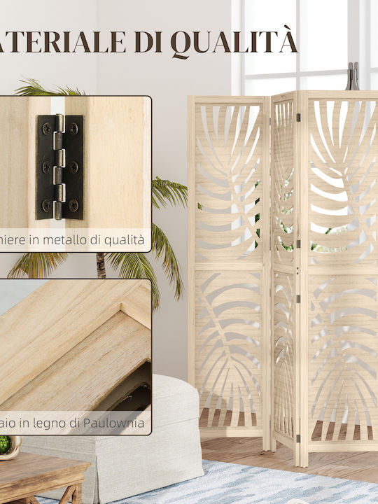 HomCom Διακοσμητικό Παραβάν Ξύλινο 120x170cm