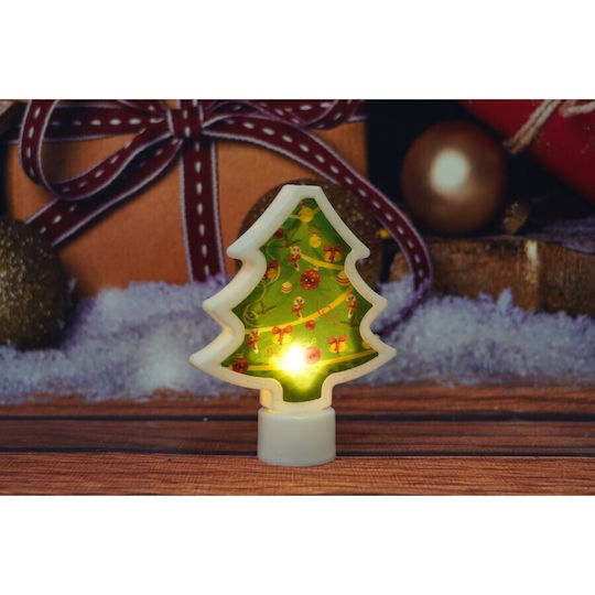 Decoratiune Luminoasă 3D Pom Mic Tip Alimentat Cu Baterii