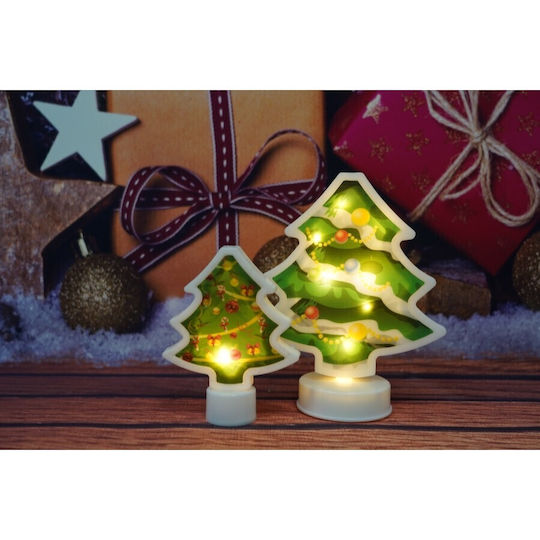 Decoratiune Luminoasă 3D Pom Mic Tip Alimentat Cu Baterii