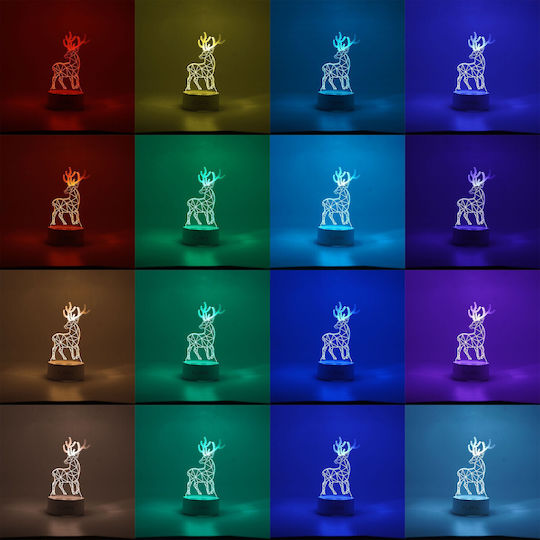 Lampă Decorativă Led Alista Home Cerb 3d Telecomandă Două Moduri De Alimentare Usb Baterii Înălțime 20 Cm Fabricat Din Acrilic Multicolor Lumină Albă Lampă Decorativă Led Alista Home Cerb 3d Telecomandă Două Moduri De Alimentare Usb Baterii Înălțime 20 Cm Fabricat Din Acrilic Multicolor Lumină Albă