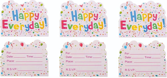 Set 10 Invitații De Petrecere Alista Home Happy Everyday Design 17 X 12 Cm Multicolor