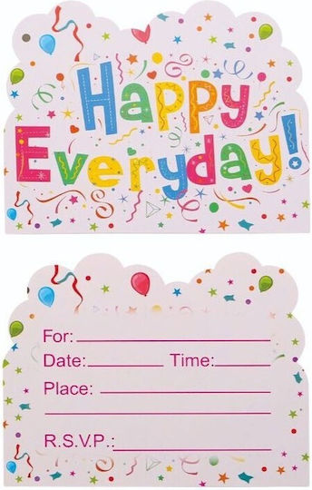 Set 10 Invitații De Petrecere Alista Home Happy Everyday Design 17 X 12 Cm Multicolor