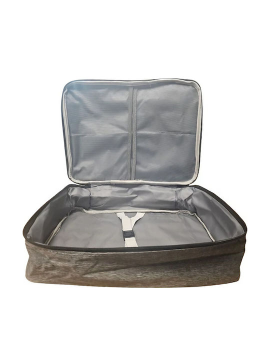 Alista Home Geantă Ecologică De Desen Cu Fermoar Și Mâner 10.5x27x37cm Gri