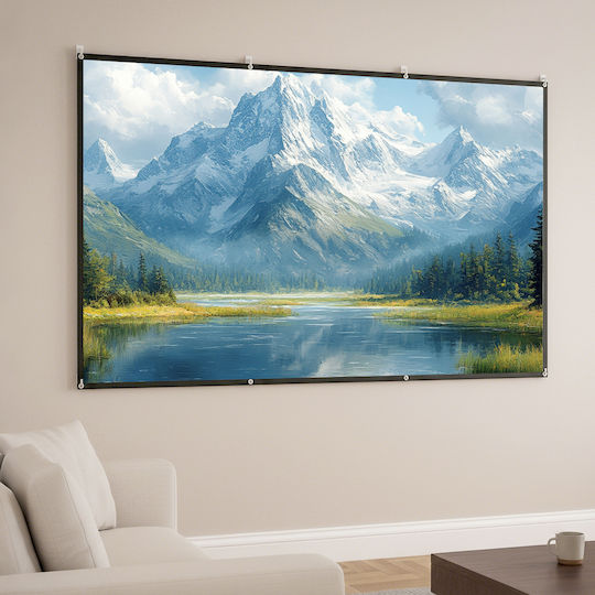 HomCom Οθόνη Προβολής Projector Τοίχου 16:9 / 120"