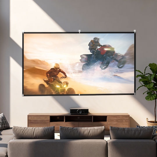 HomCom Οθόνη Προβολής Projector Τοίχου 16:9 / 100"