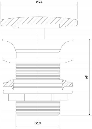 Cersanit Sink Siphon Gray