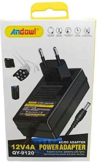 Andowl Universal Τροφοδοτικό 12V 4A με Ισχύ 48W (Q-DC9120)