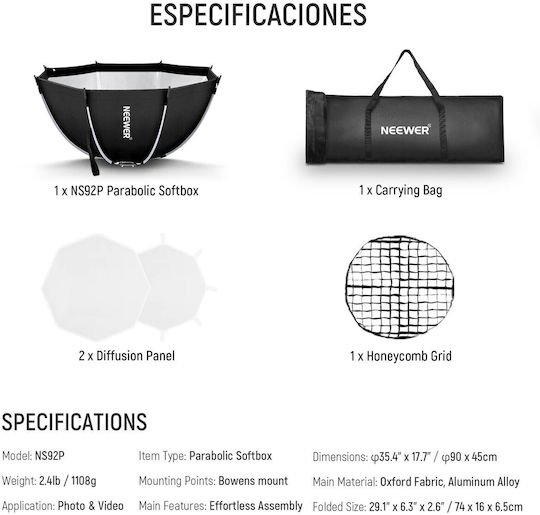 Neewer Softbox Kit 120εκ.