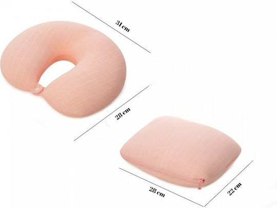 Alista Home Μαξιλαράκι Ταξιδίου Memory Foam Ροζ