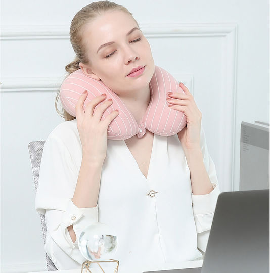 Alista Home Μαξιλαράκι Ταξιδίου Memory Foam Ροζ