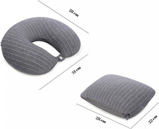 Alista Home Reisekopfkissen Memory-Schaum Grau