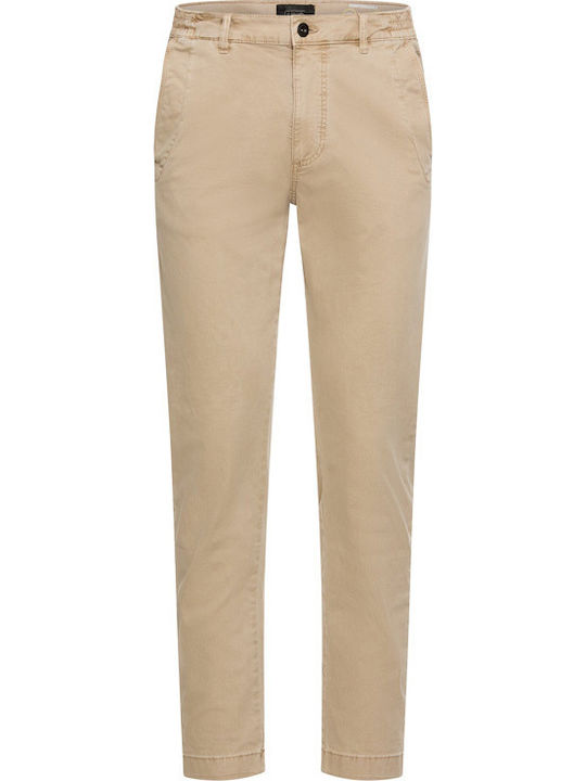 Herrenhosen Chino Elastisch Beige