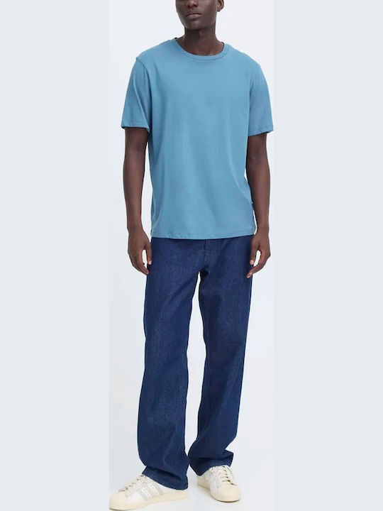 Herrenblusen Kurzarm Blau