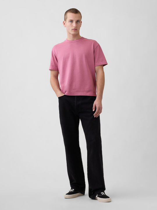 Kurzarm Herrenbluse Rosa Pink