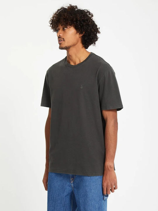 Solid Stone Herrenblusen Kurzarm T-Shirt Schwarz